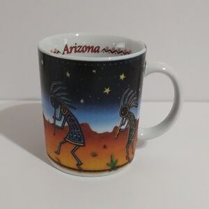 Arizona Jean Company Black and Orange Kokopelli Ceramic Coffee Mug